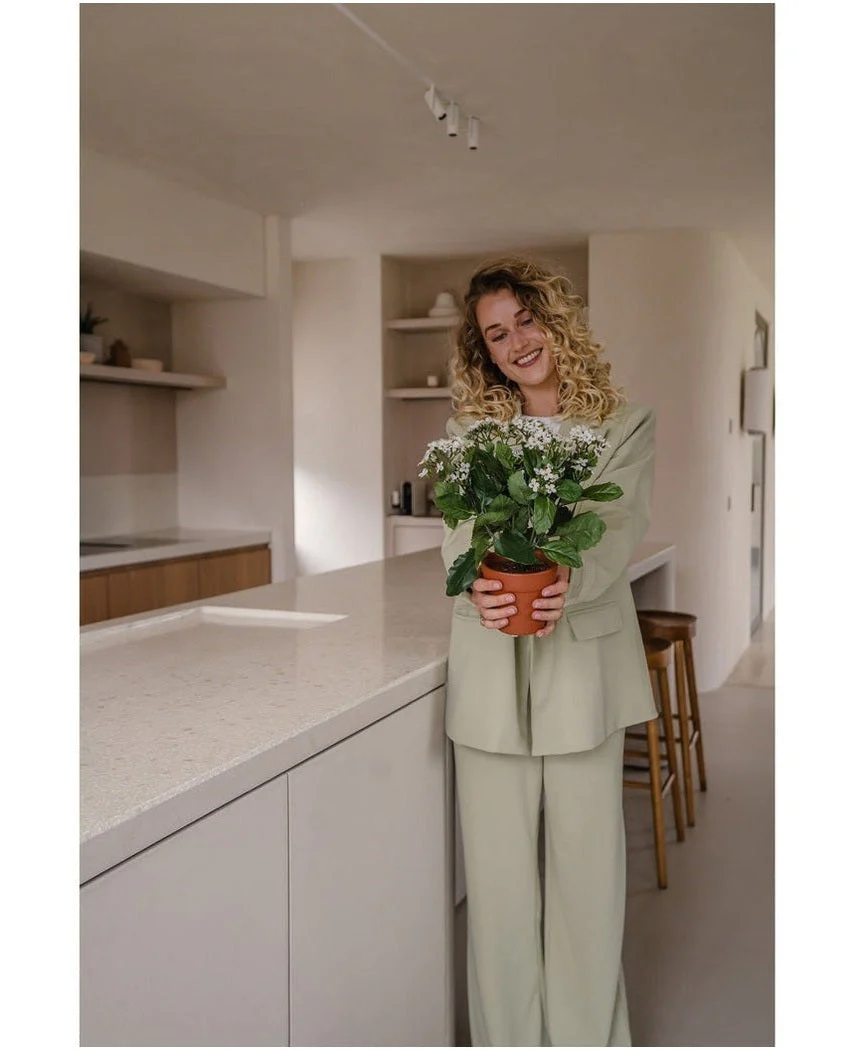 Kunstbloem Kalanchoe plant 31 cm wit - Image 3